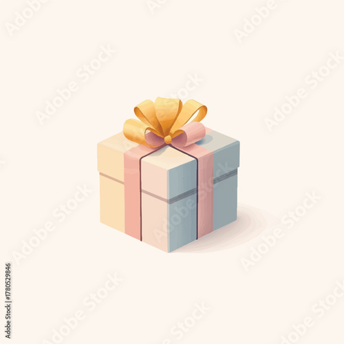 Gift Box with Ribbon and Bow