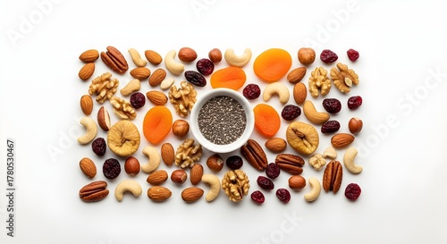 Healthy Snack Mix: Nuts, Seeds & Dried Fruits Power Blend