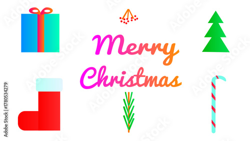 set of christmas decorations