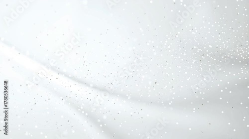 Abstract blue winter background with falling snow and bright light texture on the window