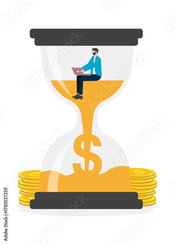Quadro su tela Time is money
