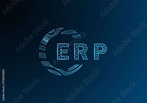 ERP low poly letter logo vector design. ERP lower poly logo design. ERP unique low poly logo design.