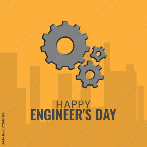 Engineers Day celebrated banner, poster. Vector illustration creative design.