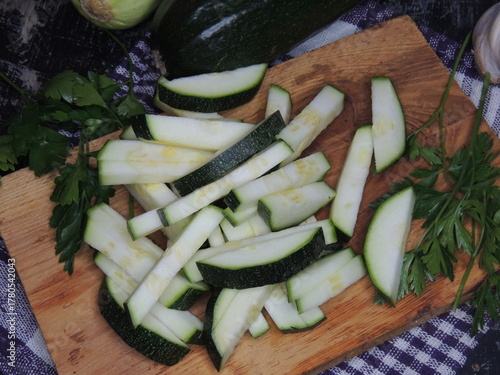 vegetables on a chopping board