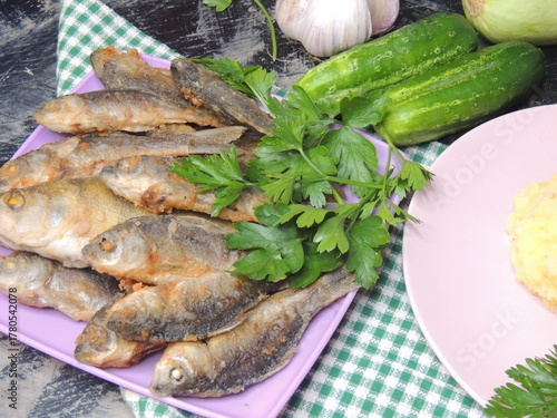 fresh fish on a plate