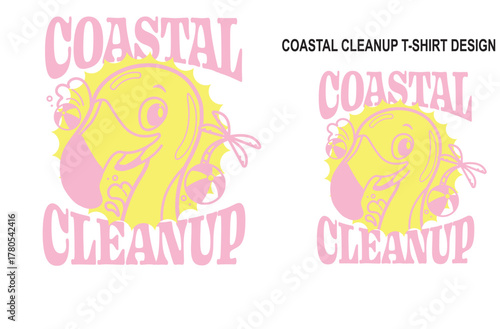 Coastal Cleanup T-shirt Design for gents
