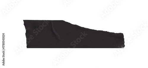 Black masking tape, plastic scotch on a transparent background.