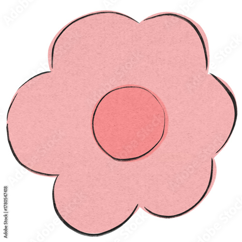 Pastel Flower Line Icon Set – Minimal Outlined Floral Elements for Creative Design Projects