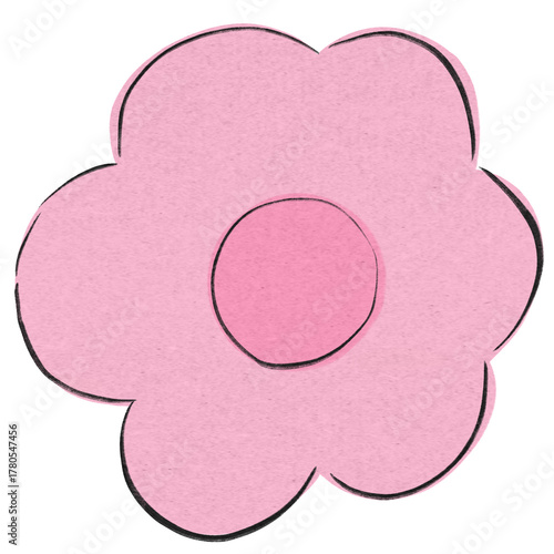 Pastel Flower Line Icon Set – Minimal Outlined Floral Elements for Creative Design Projects