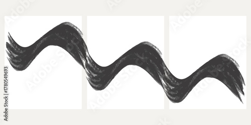 Handdrawn templates for design set. Grunge brush stroke. Business cards collection. Vector illustration.