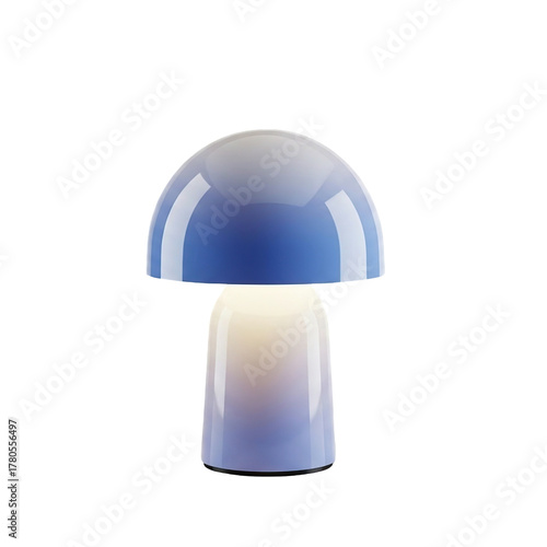 Stylish mushroom lamp casting a warm glow, perfect for modern interiors design