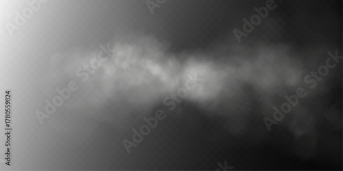 White smoke or fog on a dark background vector illustration