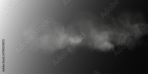Light smoke effect on a black background