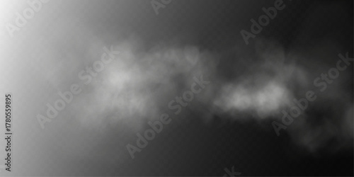Light smoke effect on a black background