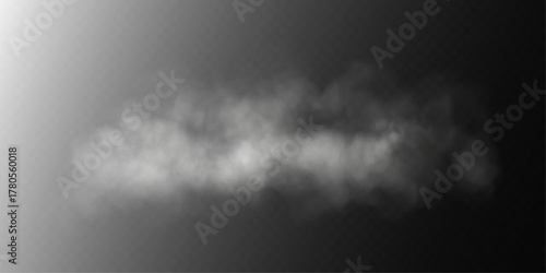 Light smoke effect on a black background