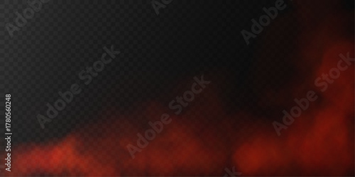 Realistic texture of smoke, fog, or steam on a dark background