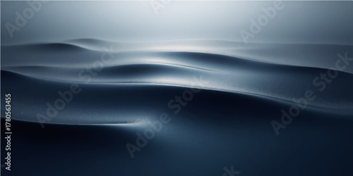 Abstract blue smoke flows with a soft, smooth wave texture, creating a beautiful silk-like backdrop illustration for modern design and wallpaper