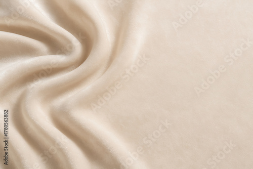 Elegant Beige Silk Texture with Gentle Folds