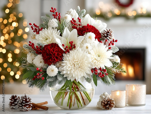 a festive Christmas floral ...
