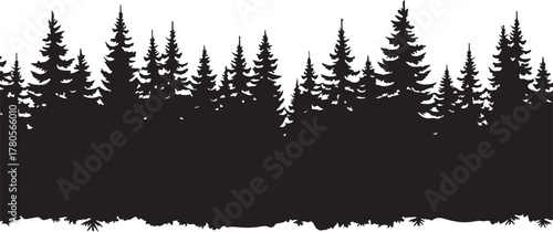 Pine Forest Silhouette Bundle