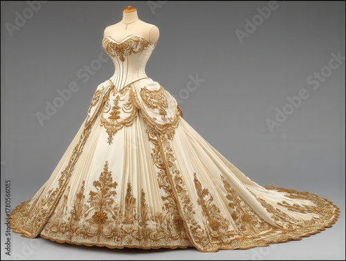 antique old wedding dress