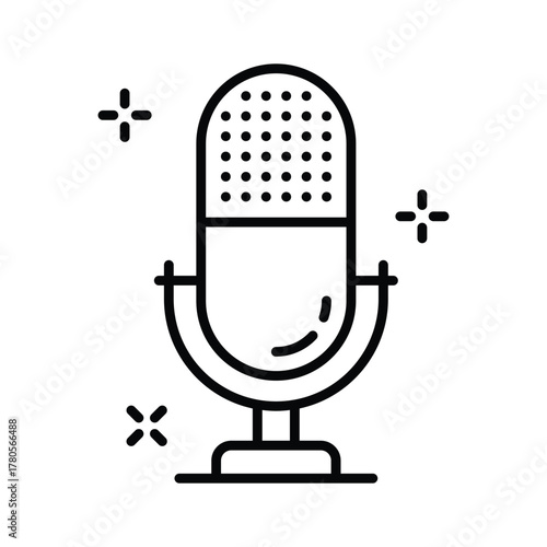 Microphone icon symbolizing AI voice assistant and smart speech technology.