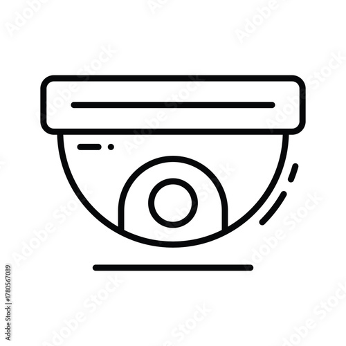 3D security camera icon symbolizing AI powered surveillance system.