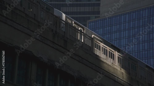 A subway trainarrives at the station