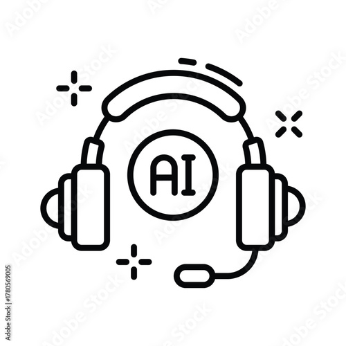 Take your hands on this amazing icon of ai technology in modern style