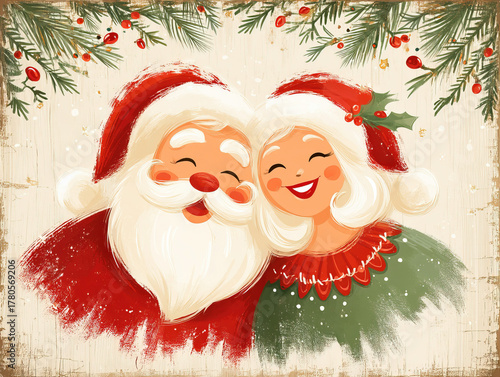 vintage Christmas illustration
