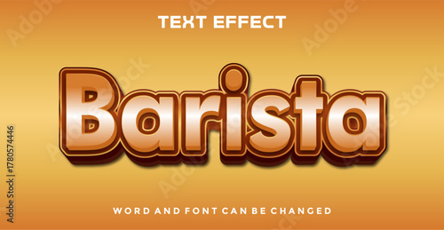 Barista editable text effect