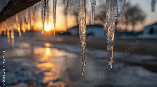 Wallpaper Mural Icicles at sunset. Torontodigital.ca