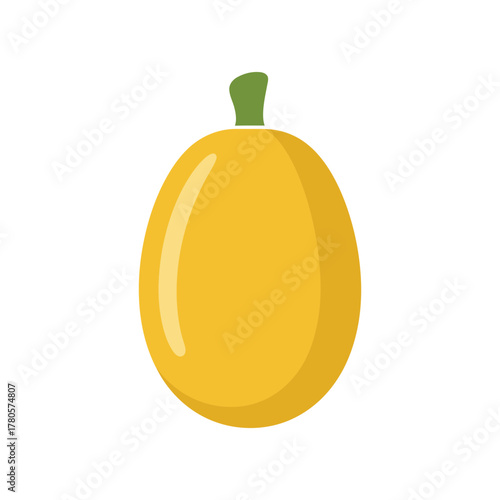 Vector illustration of ripe yellow mango fruit