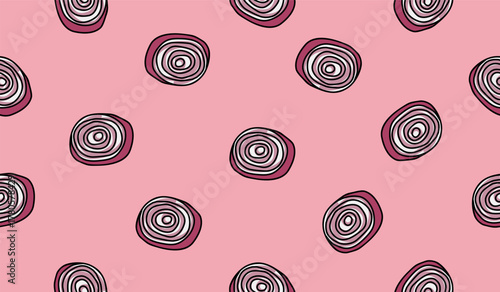 Cute red onion pattern background vector design