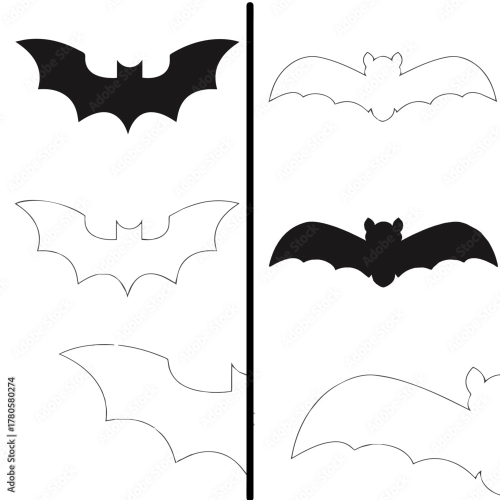 Naklejka premium vector illustration of a bat