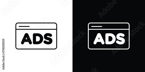 Ad icon logotype designs. modern icon design set