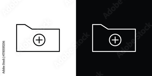 Add folder icon logotype designs. modern icon design set