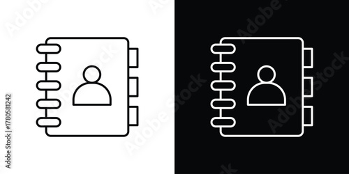 Address book icon logotype designs. modern icon design set