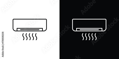 Air conditioner icon logotype designs. modern icon design set