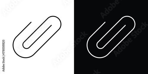 Attachment clip icon logotype designs. modern icon design set