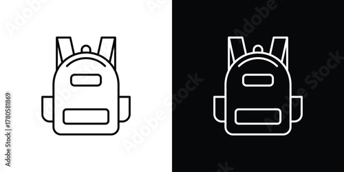 Backpack icon logotype designs. modern icon design set