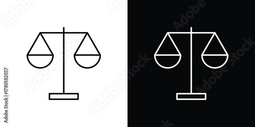 Balance scale icon logotype designs. modern icon design set