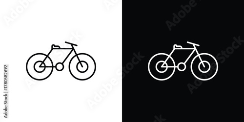 Biking mountain icon logotype designs. modern icon design set