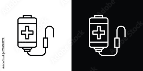 Blood transfusion icon logotype designs. modern icon design set