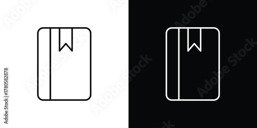 Book bookmark icon logotype designs. modern icon design set