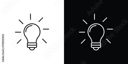 Bulb icon logotype designs. modern icon design set