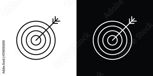 Bullseye icon logotype designs. modern icon design set