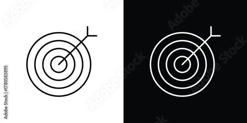 Bullseye pointer icon logotype designs. modern icon design set