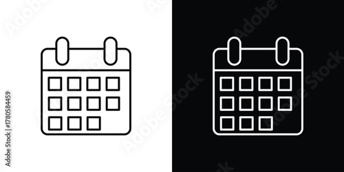 Calendar icon logotype designs. modern icon design set
