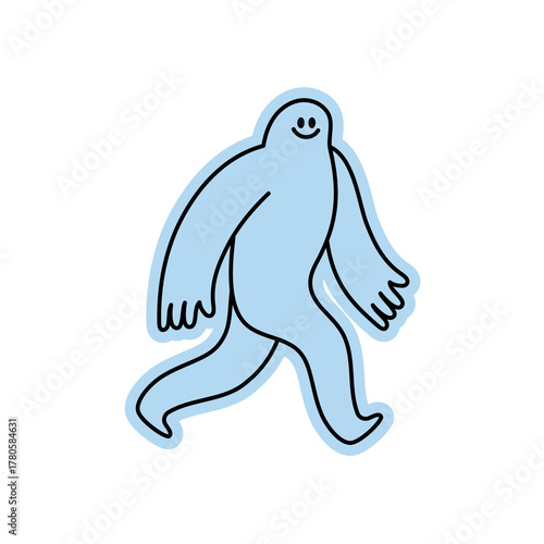 Smiling character and mascots, abstract stickers and line icons. Vector logo design template and graphic elements for advertising, branding, posters and banners